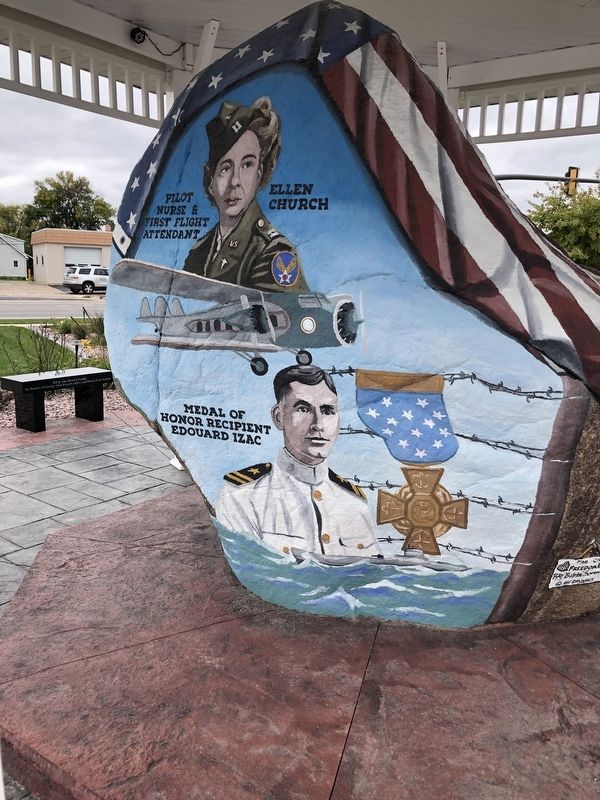 Cresco Freedom Rock Veterans Memorial image. Click for full size.