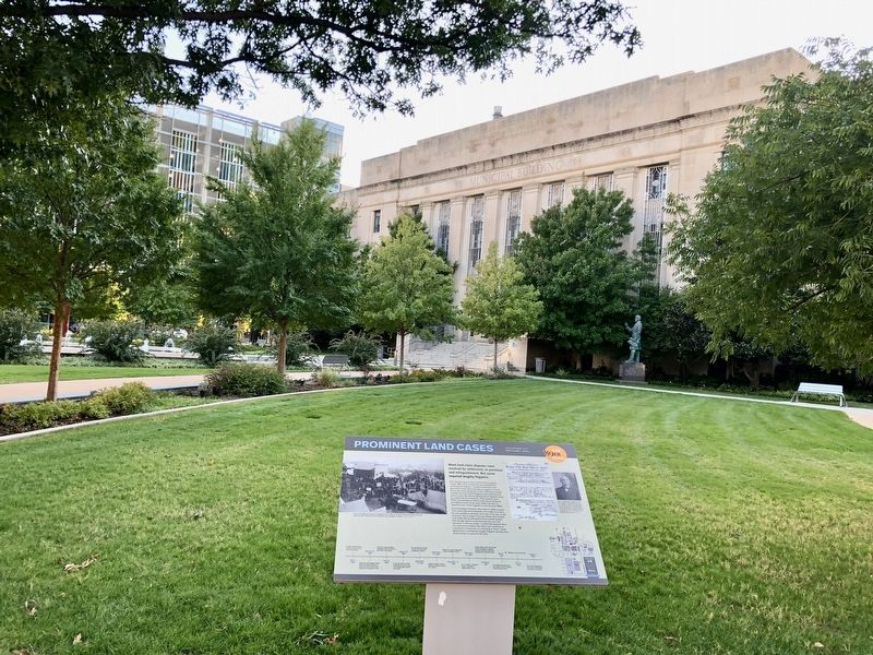 Prominent Land Cases Marker at City Hall. image. Click for full size.