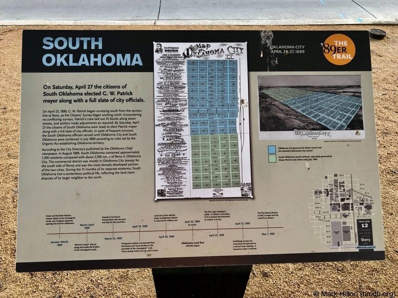 South Oklahoma Marker image. Click for full size.