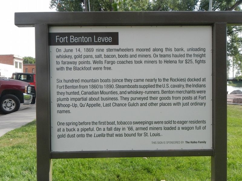Fort Benton Levee Marker image. Click for full size.