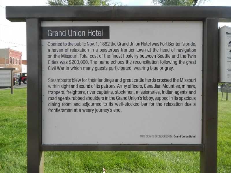 Grand Union Hotel Marker image. Click for full size.