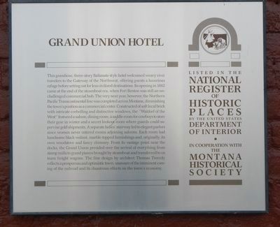 Grand Union Hotel Marker image. Click for full size.