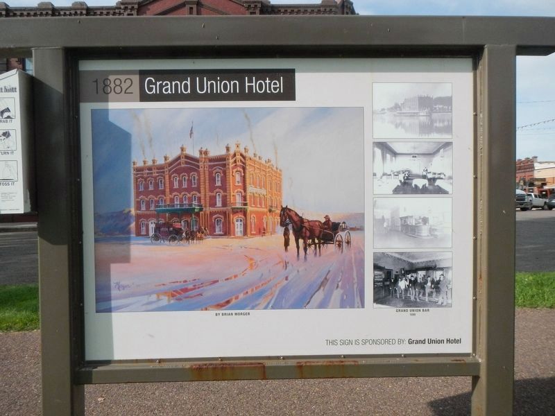 Grand Union Hotel Marker, inverse image. Click for full size.