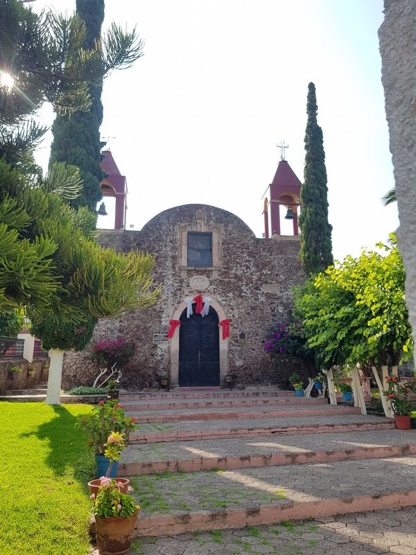 Chapel of Santa Mara, seen through the entry gate image. Click for full size.
