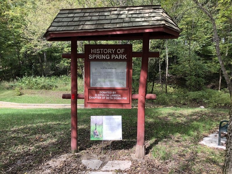 History of Spring Park Marker image. Click for full size.