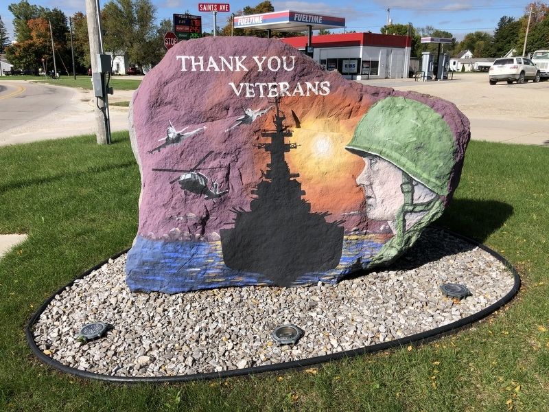 St. Ansgar Freedom Rock Veterans Memorial. Click for full size. St. Ansgar Freedom Rock Veterans Memorial image. Click for full size.
