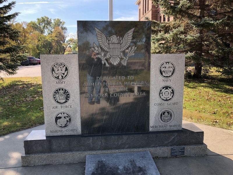 Sanborn County, South Dakota Veterans Memorial image. Click for full size.