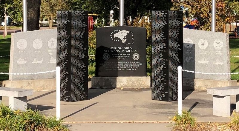 Menno Area, South Dakota Veterans Memorial Marker image. Click for full size.