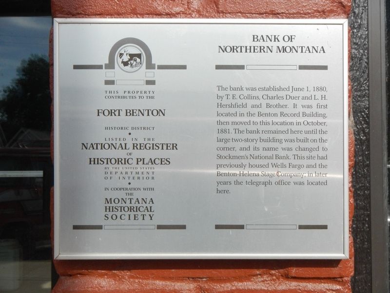 Bank of Northern Montana Marker image. Click for full size.