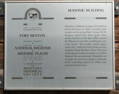 Masonic Building Marker image. Click for full size.