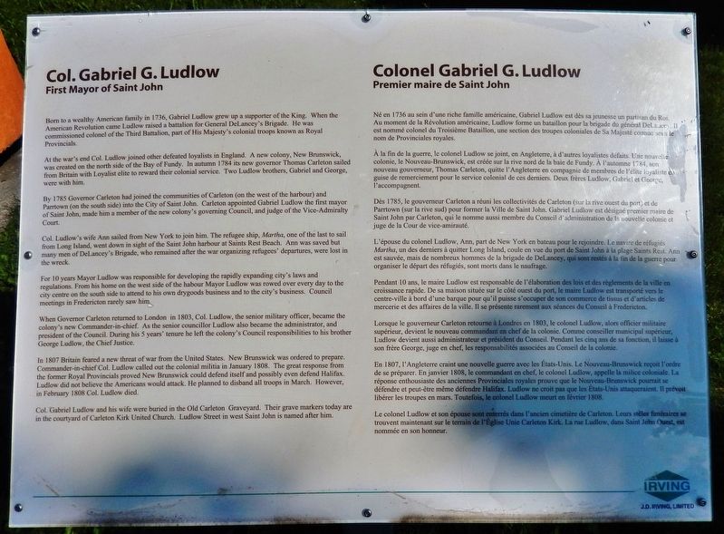 Colonel Gabriel G. Ludlow Marker image. Click for full size.