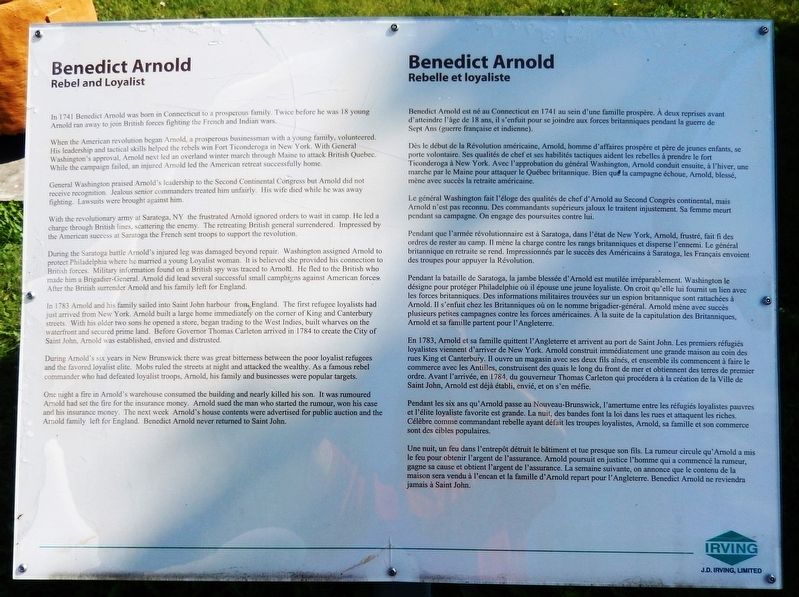 Benedict Arnold Marker image. Click for full size.