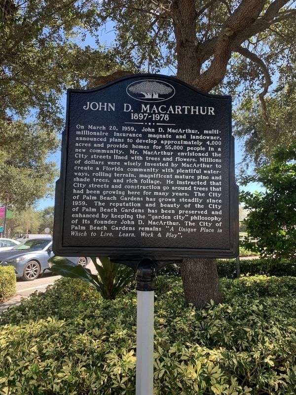 John D. MacArthur Marker image. Click for full size.