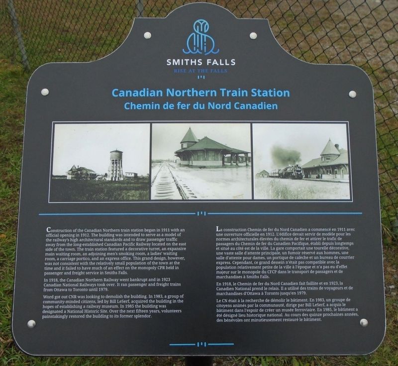 Canadian Northern Train Station / Chemin de fer du Nord Canadien Marker image. Click for full size.