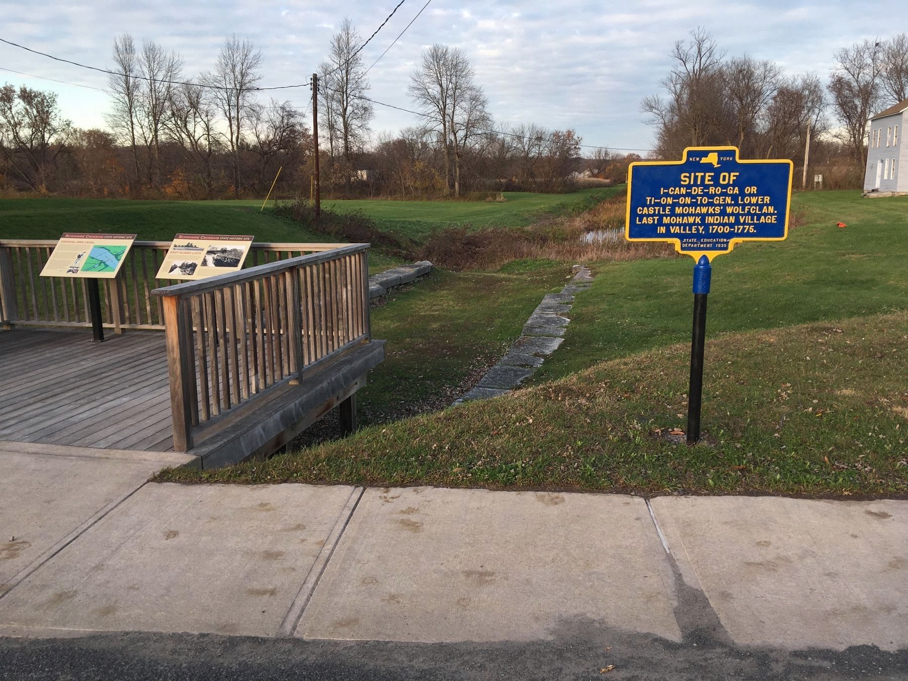 Site of Last Mohawk Indian Village Marker image. Click for full size.