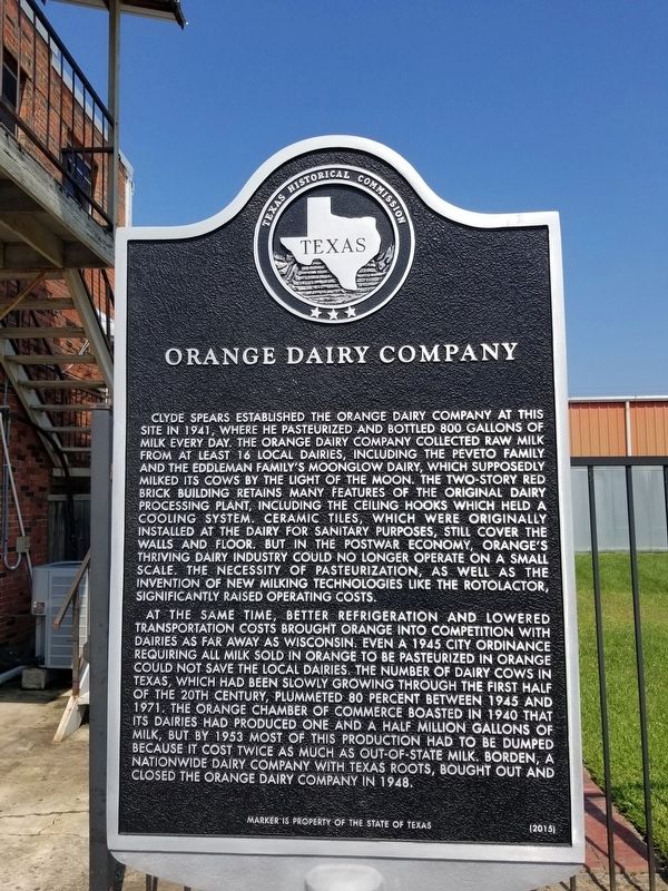 Orange Dairy Company Marker image. Click for full size.