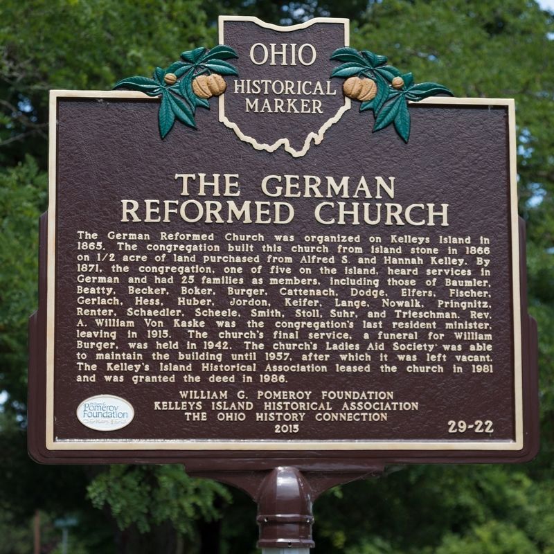 The German Reformed Church side of marker image. Click for full size.