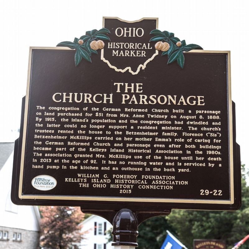 The Church Parsonage side of marker image. Click for full size.