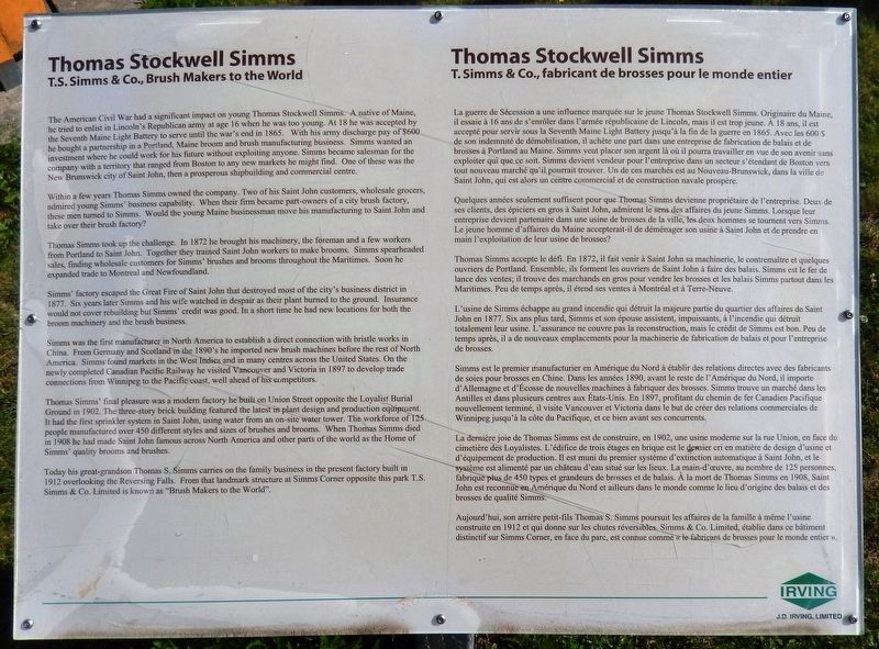 Thomas Stockwell Simms Marker image. Click for full size.