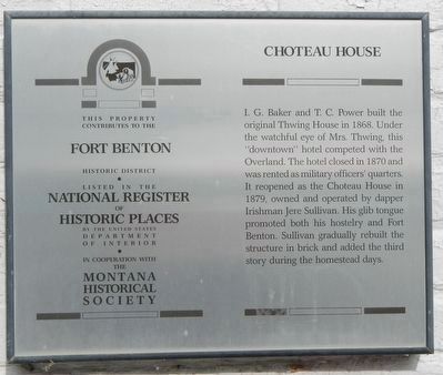 Choteau House Marker image. Click for full size.