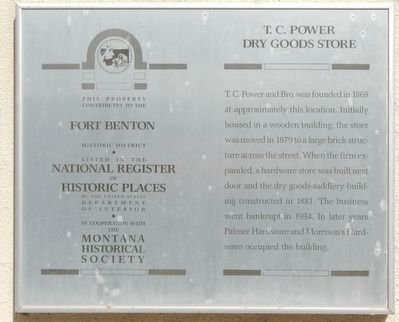 T.C. Power Dry Goods Store Marker image. Click for full size.