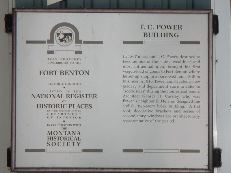 T.C. Power Building Marker image. Click for full size.