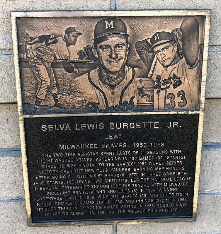 Selva Lewis Burdette, Jr. Marker image. Click for full size.