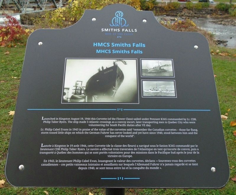 HMCS Smiths Falls Marker image. Click for full size.