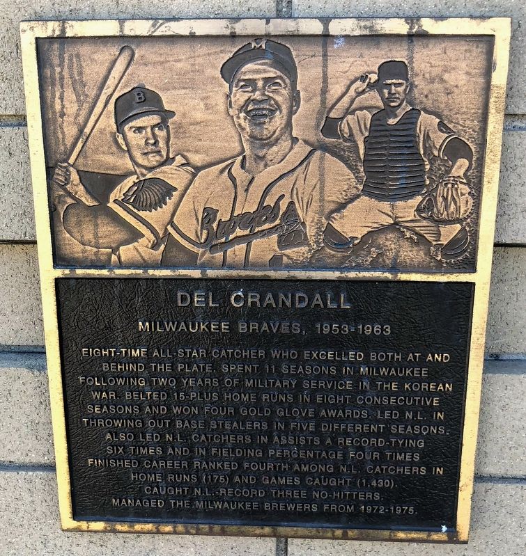 Del Crandall Marker. Click for full size. Del Crandall Marker image. Click for full size.