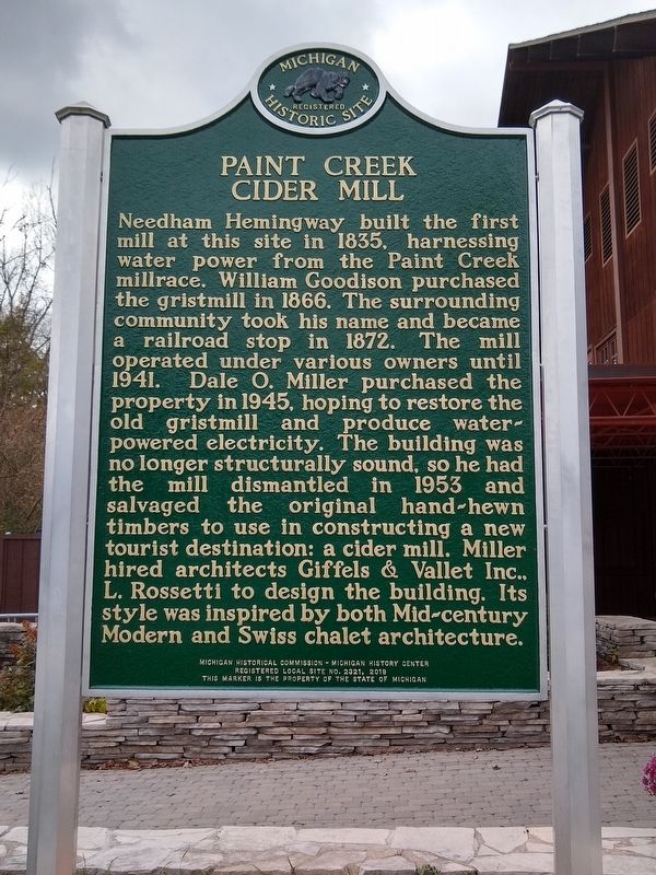 Paint Creek Cider Mill Marker - Side 1 image. Click for full size.
