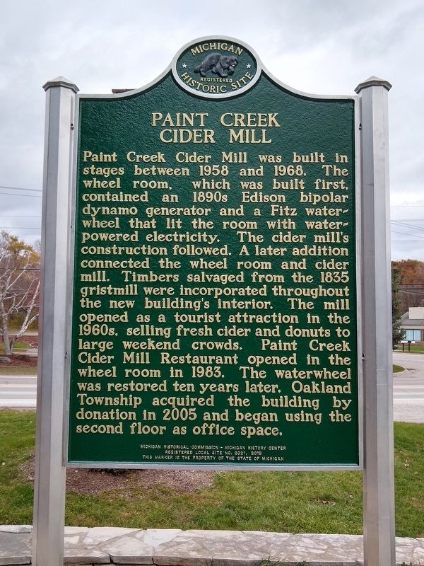 Paint Creek Cider Mill Marker - Side 2 image. Click for full size.
