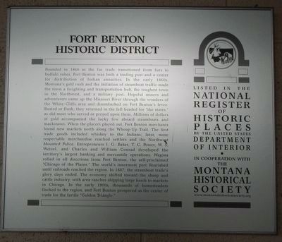 Fort Benton Historic District Marker image. Click for full size.