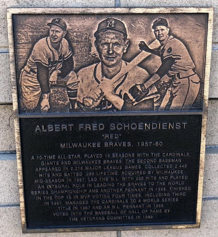 Albert Fred Schoendienst Marker image. Click for full size.