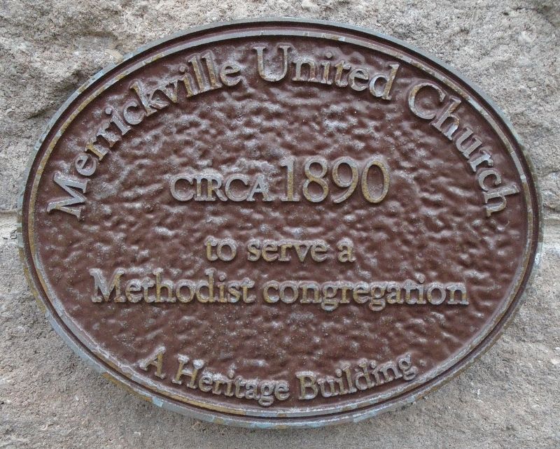Merrickville United Church Marker image. Click for full size.