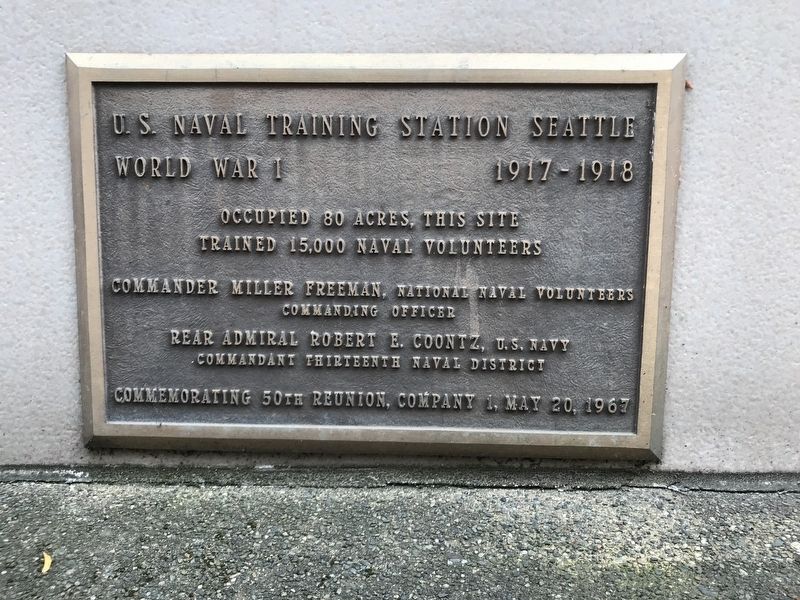 Naval Training Station Seattle-WWI Marker image. Click for full size.