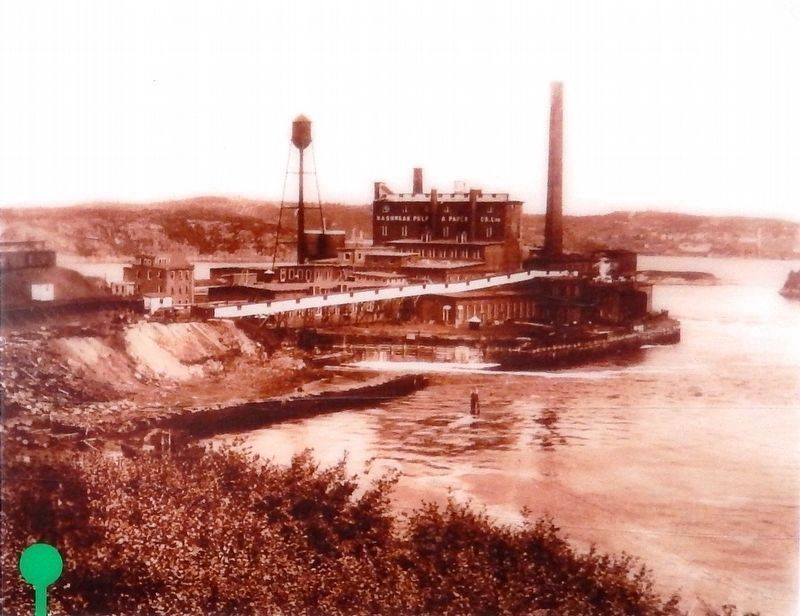 Marker detail: Nashwaak Pulp and Paper Company, 1917 image. Click for full size.