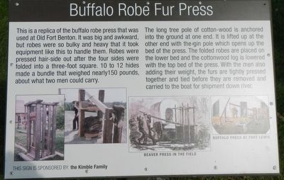 Buffalo Robe Fur Press Marker image. Click for full size.