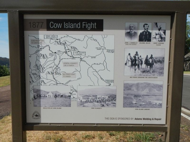 1877 Cow Island Fight, on back image. Click for full size.
