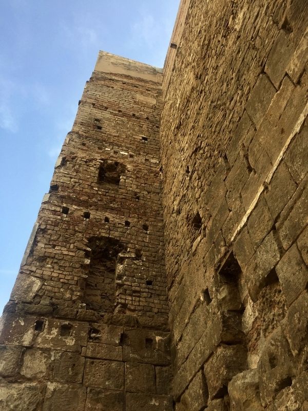 View of Roman tower from marker image. Click for full size.