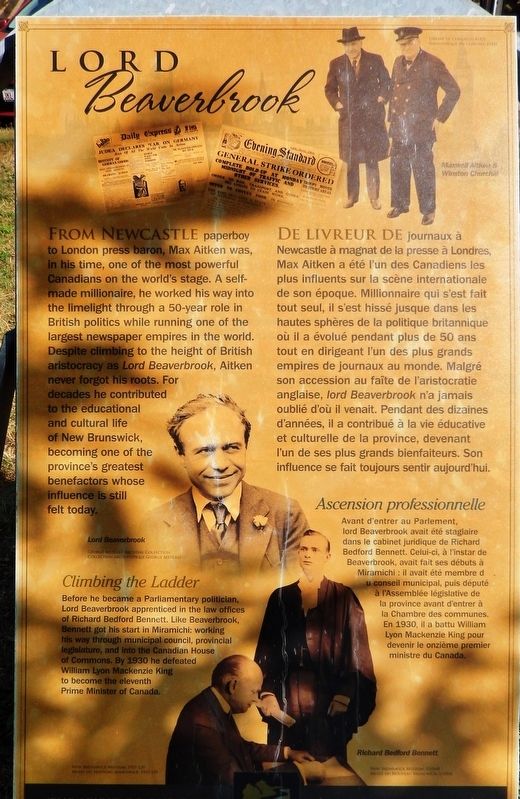 Lord Beaverbrook Marker image. Click for full size.