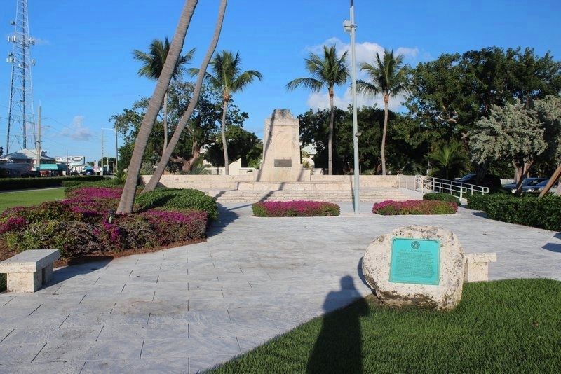 The Florida Keys Memorial marker and surrounding area. image. Click for full size.