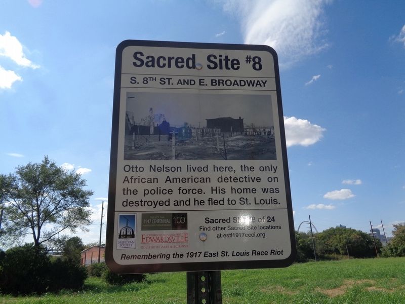 S. 8th St. and E. Broadway Marker image. Click for full size.