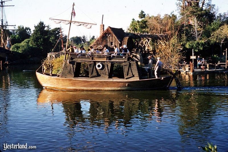 Mike Fink keelboats at Disneyland image. Click for full size.