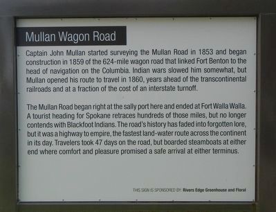 Mullan Wagon Road Marker image. Click for full size.