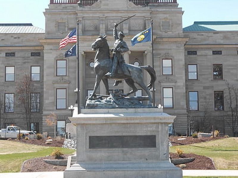 Statue of Meagher in front of the Montana state capitol building installed in 1905 image. Click for full size.
