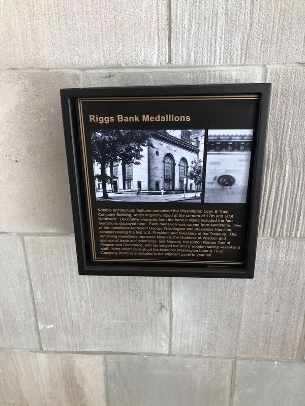 Riggs Bank Medallions Marker image. Click for full size.