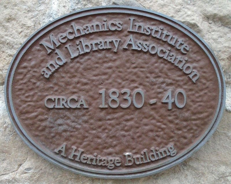 Mechanics Institute and Library Association Marker. Click for full size. Mechanics Institute and Library Association Marker image. Click for full size.