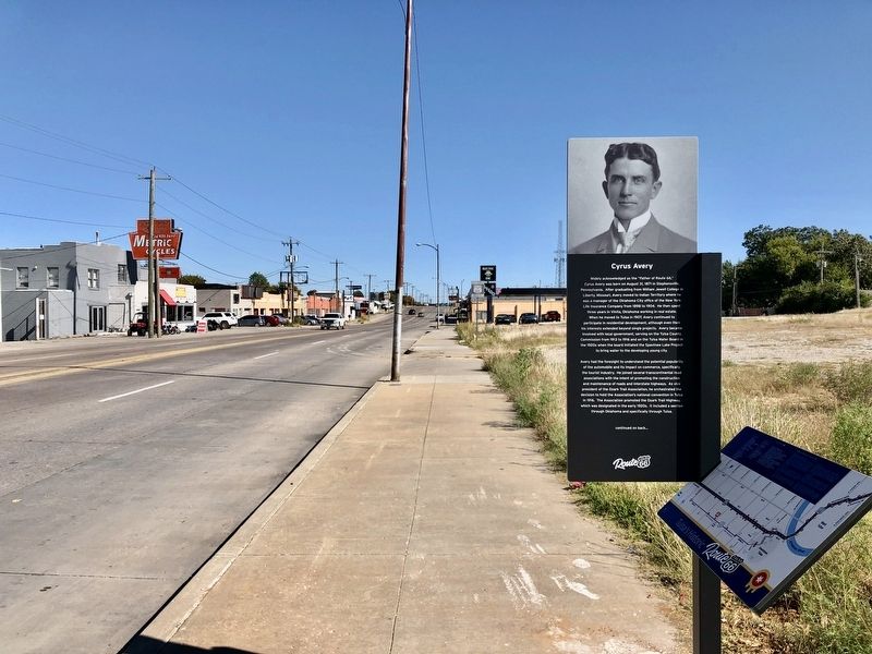 View of marker looking east on Admiral Place. image. Click for full size.