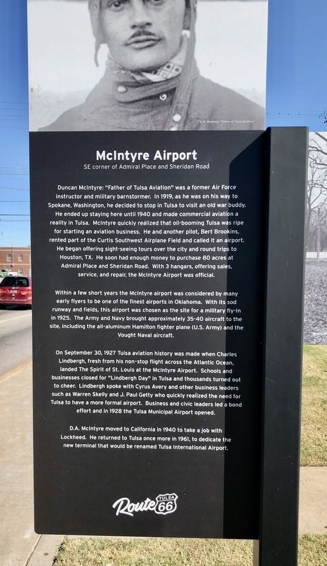 McIntyre Airport Marker image. Click for full size.