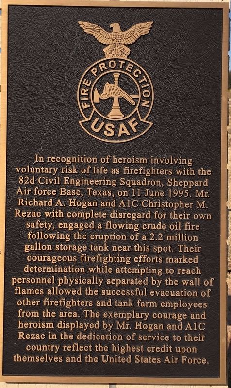 Addington Oil Fire Memorial Plaque. Click for full size. Addington Oil Fire Memorial Plaque image. Click for full size.